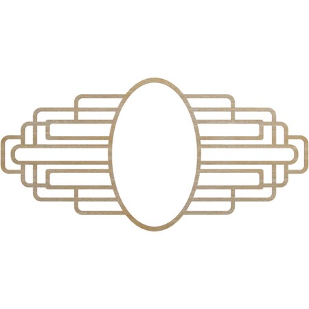 Ekena Millwork Elizabeth Wood Fretwork Pierced Ceiling Medallion, Hickory, 38"W x 19"H x 10 1/2"IW x 18"IH x 3/8"T CMWP38X19X0375EBHI